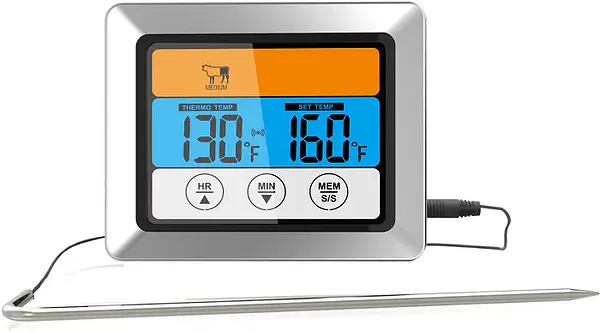 Grad Stektermometer svart digital med sladd Dorre - bild 1