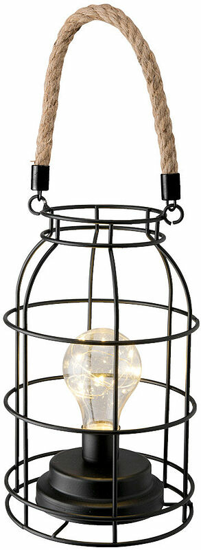 Landsort Lykta svart smide ledbelysning höjd 23x14 cm Dorre - bild 1