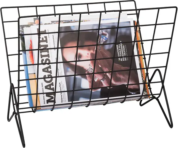 Aneby Tidningsställ svart smidestråd 38x25x30 cm Dorre - bild 1