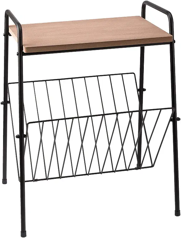 Otto Bord/tidningställ MDF hylla svart smide Dorre - bild 1