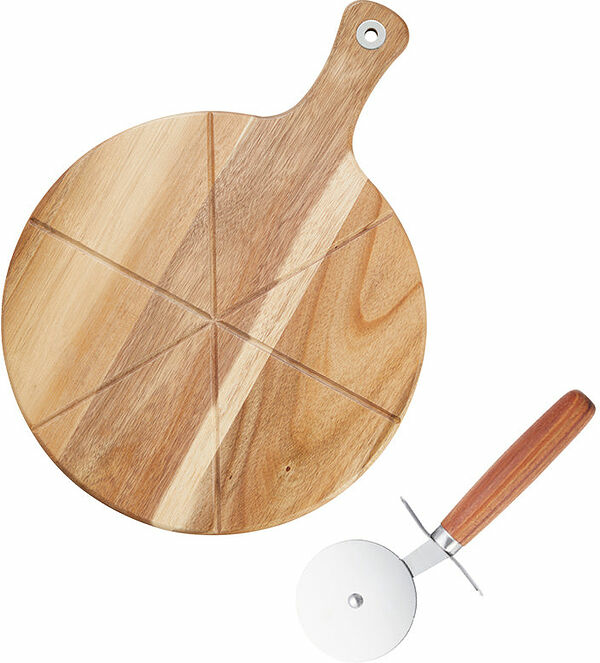 Sade Pizzaset skärbräda FSC pizzaskärare rund Dorre - bild 1