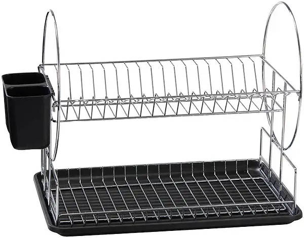 Disa Diskställ 2 plan krom tallrik + bestickhållare Dorre - bild 1