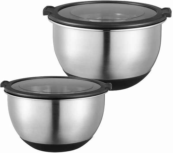 Belle Bunke 2 st 2,5 & 1 liter rostfrit stål plastlock Dorre - bild 1