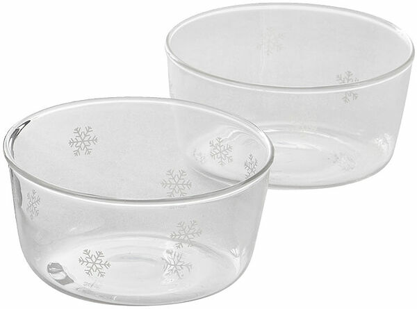 Snöstjärna Russin- & mandelskål snöstjärna 2-pack glas Ø10x - bild 1