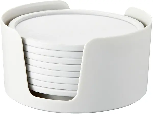 Ginny Glasunderlägg 8 st silikon 11 cm m plasthållare Dorre - bild 1