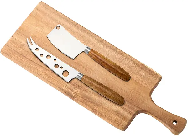 Sany Serveringsbräda 41x15 cm med 2 st ostknivar Dorre - bild 1
