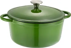 Gretl Gjutjärnsgryta rund Grön emalj 4 L Dorre