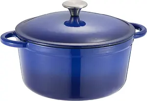 Gretl Gjutjärnsgryta rund Blå emalj 4 L Dorre