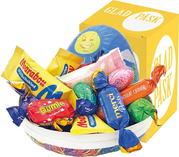 Påskägg 12 cm Happy Easter med Påskbox - bild 1