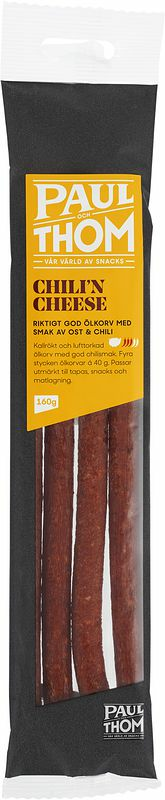 Ölkorv lång Chili´n Cheese Paul och Thom - bild 1