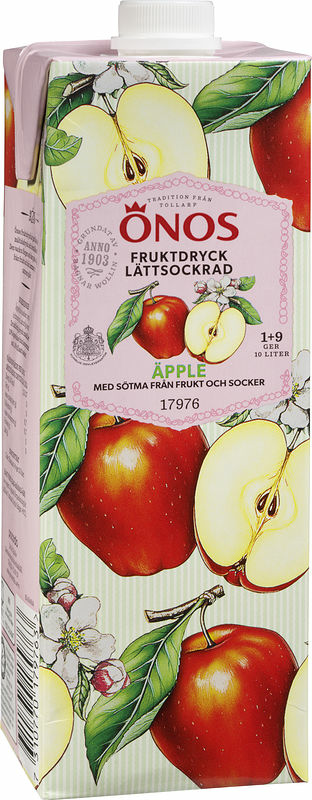 Fruktdryck Äpple 1+9 Lättsockrad Önos - bild 1