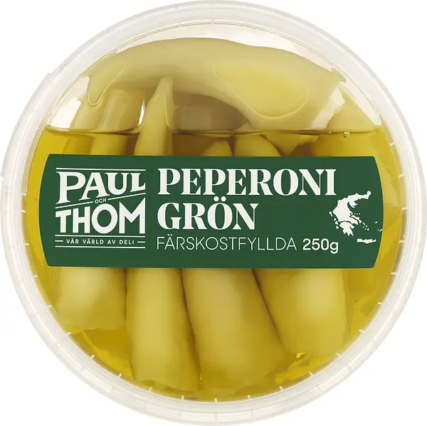 Färskostfyllda Gröna Peperoni Paul och Thom - bild 1