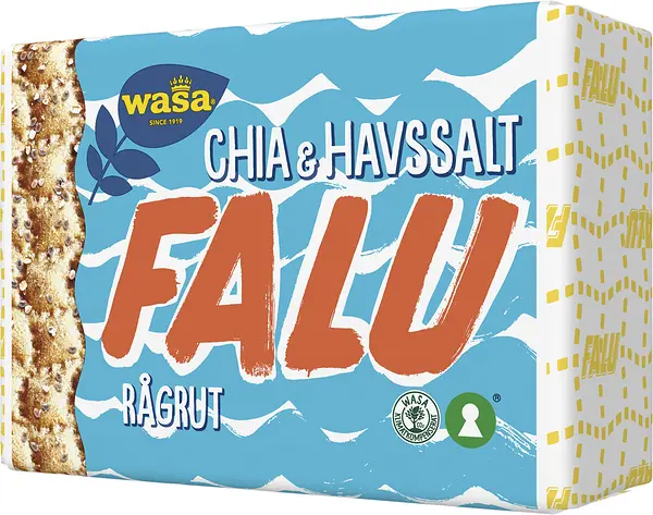 Falu Rågrut Chia & Havssalt knäckebröd Wasa - bild 1