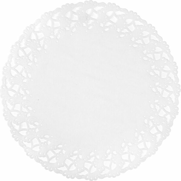 Spetspapper rund 23 cm vit Duni - bild 1