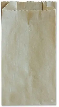 Papperspåse plan natur sidoinvik 185x65x335 mm - bild 1