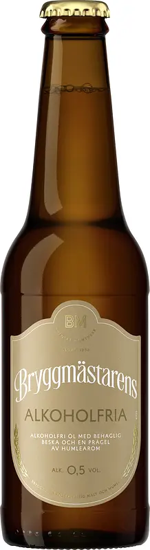 Bryggmästaren Premium Gold Alkoholfri Öl 0,5% engångsglas - bild 1