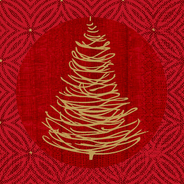 Servett 3 L Elegant Trees 24x24 cm Duni - bild 1