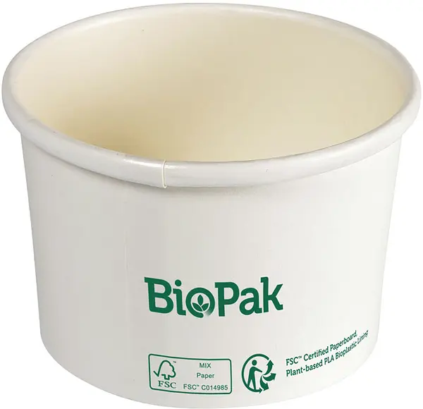 Ronda Bowl Short 240 ml vit papper Duni - bild 1