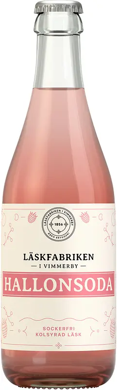 Hallonsoda Sockerfri läsk glas Läskfabriken Åbro - bild 1