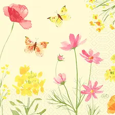 Servett 3 L Poppy Fields 33x33 cm Duni
