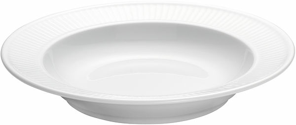 Plissé Tallrik djup vit 22 cm Pillivuyt - bild 1