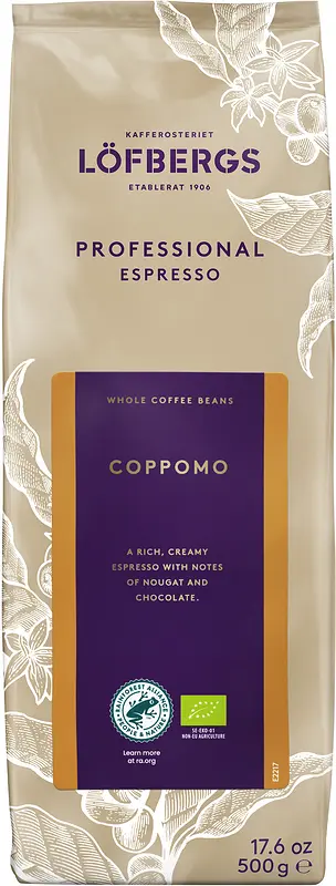 Hela Bönor Espresso Coppomo Ekologisk Rainforest Löfbergs - bild 1