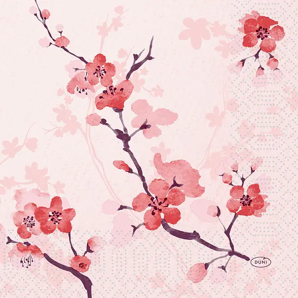 Servett 3 L Cherry Breeze Pink 33x33 cm Duni - bild 1