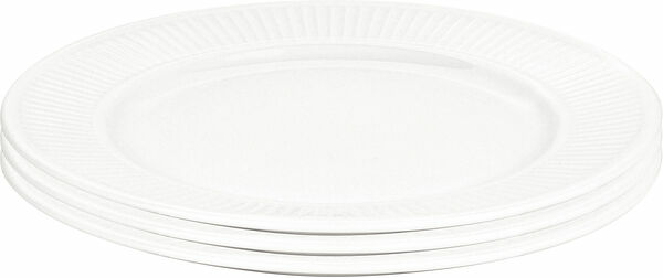 Plissé Tallrik flat vit 22 cm 3-pack Pillivuyt - bild 1