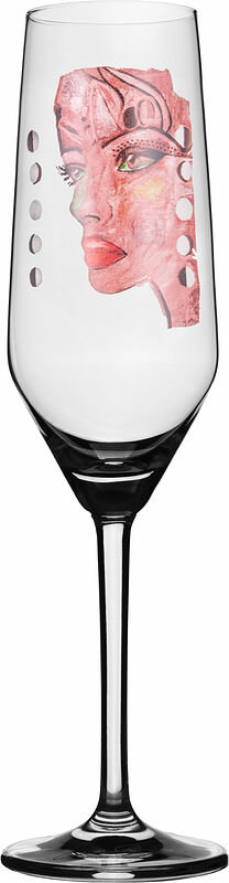 Champagneglas 30 cl Moonlight Queen Pink Carolina Gynning - bild 1