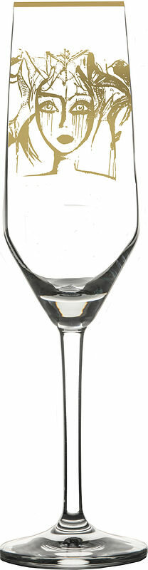 Champagneglas 30 cl Slice of Life Gold Edition Carolina Gynn - bild 1