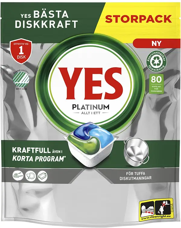 Maskindiskmedel Yes Platinum Original 80-p - bild 1