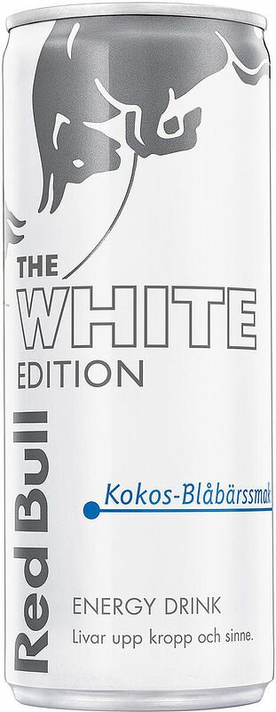 Red Bull Energy Drink White Edition Kokos Blåbär burk - bild 1