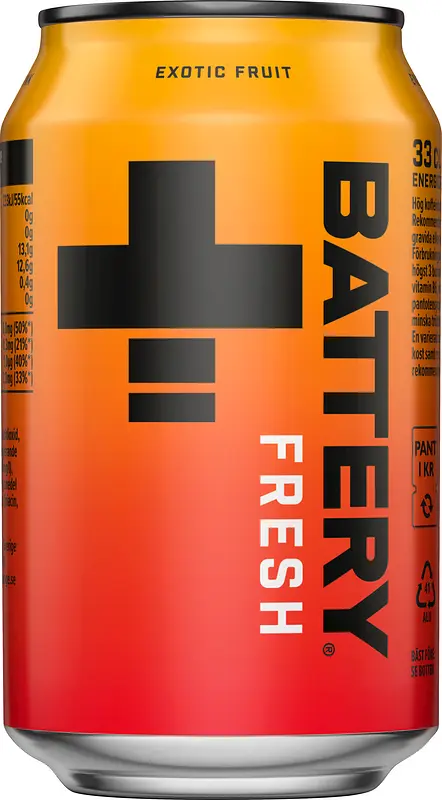 Battery Fresh Energidryck 33 cl burk - bild 1