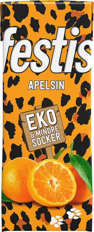 Festis Eko Apelsin Tetra med sugrör - bild 1