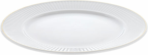 Plissé Tallrik flat vit/guld 28 cm Pillivuyt - bild 1