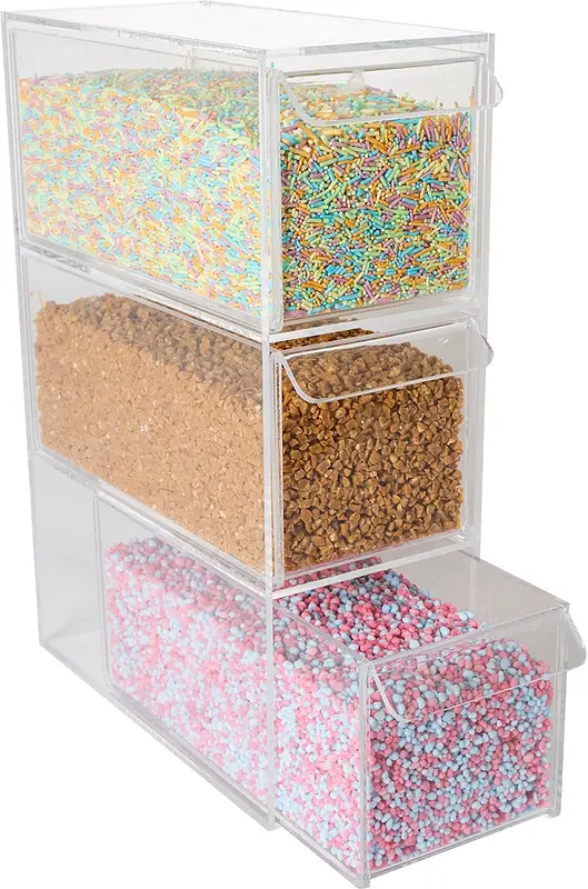 Strösselställ 3 lådor plexi Nic - bild 1