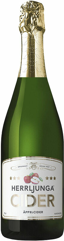 Äppelcider Deluxe 75 cl Alkoholfri 0,4% Herrljunga - bild 1