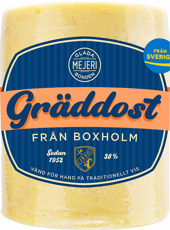 Gräddost 38% från Boxholm Glada Bonden Mejeri - bild 1