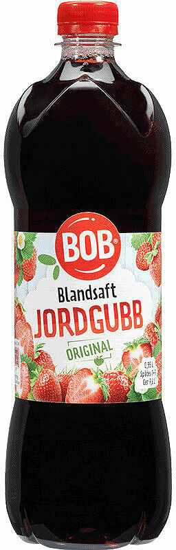 Blandsaft Jordgubb 1+7 Högkoncentrat BOB - bild 1