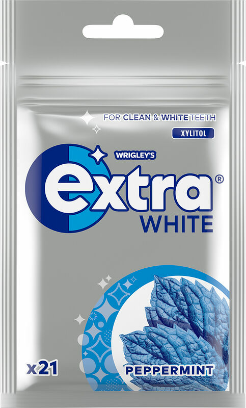 Tuggummi Extra White Peppermint påse 29 g - bild 1