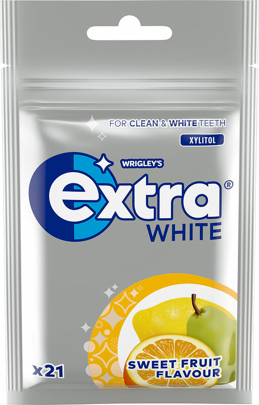 Tuggummi Extra White Sweet Fruit påse 29 g - bild 1