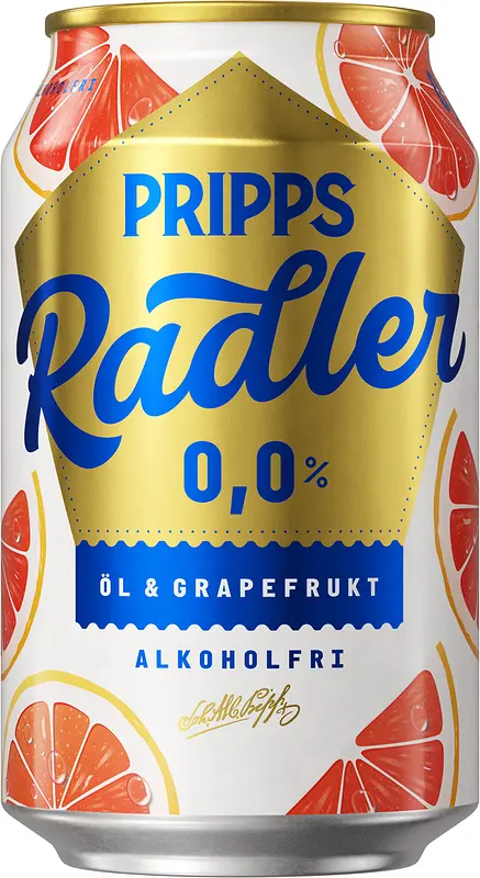 Pripps Radler Alkoholfri Öl & Grapefrukt 0,0% burk - bild 1