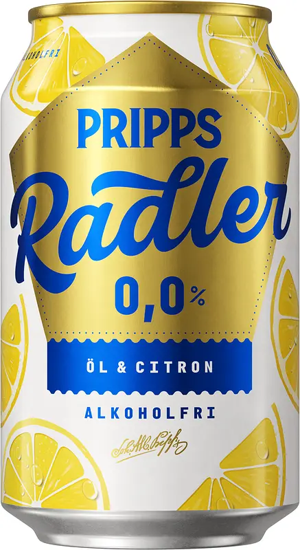Pripps Radler Alkoholfri Öl & Citron 0,0% burk - bild 1