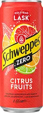 Schweppes Citrus Fruits Zero 33 cl Sleek burk