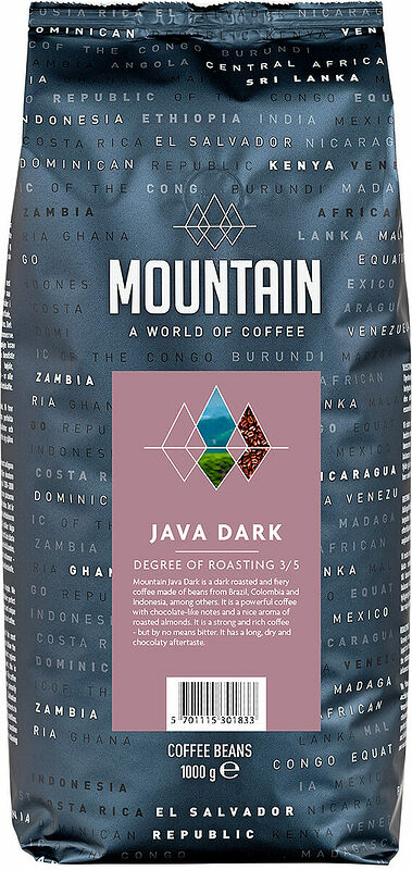 Hela bönor mörk Java Mountain BKI Kaffe - bild 1