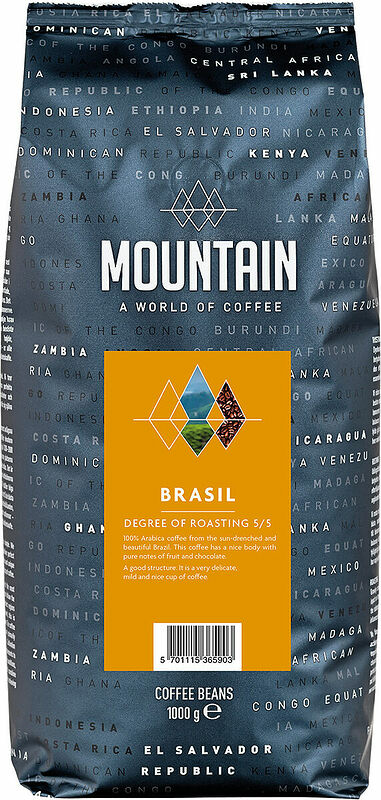 Hela Bönor mörk Brasil Mountain BKI Kaffe - bild 1