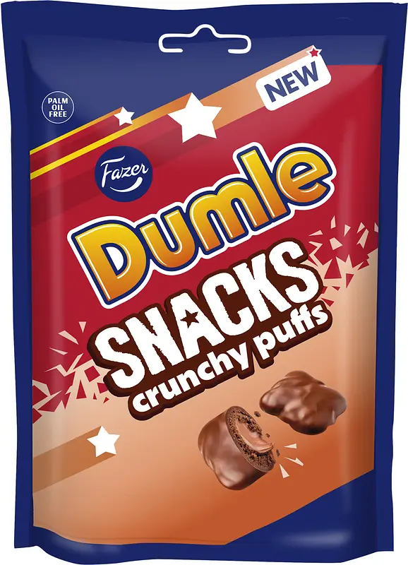 Dumle Snacks Crunchy Puffs påse Fazer - bild 1
