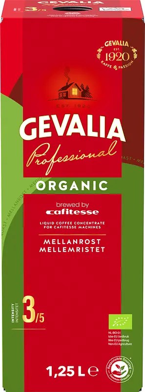 Cafitesse Mellanrost Organic 1,25 L Gevalia Professional - bild 1
