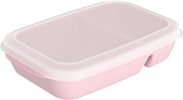 Matlåda med avdelare 1,0 L Rosa Nordiska Plast - bild 1