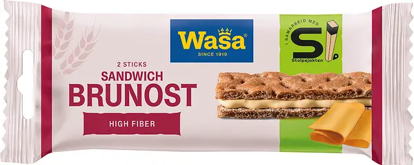 Sandwich Brunost råg Wasa - bild 1